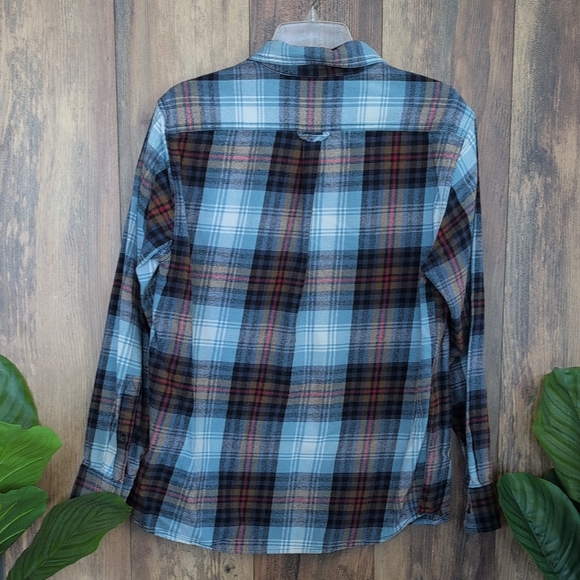Eddie Bauer Flannel Plaid Button Down Shirt L        M612 - Picture 5 of 6